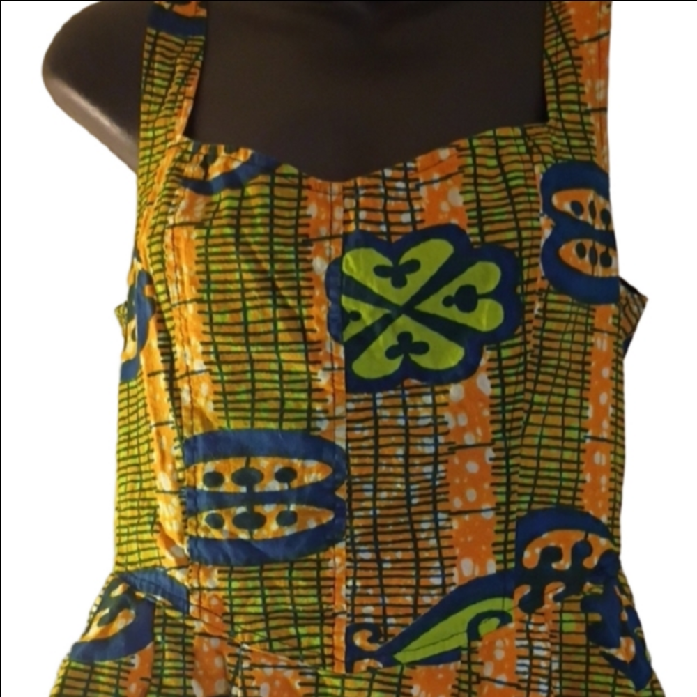 Zachary's Smile  Dress in Green and Blue. Size 8. Art To Wear. - Picture 4 of 12